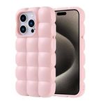iPhone 15 Pro İle Uyumlu Kılıf Parlak Esnek Silikon Dom Dom Kapak 32675 Pembe