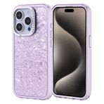 iPhone 15 Pro İle Uyumlu Kılıf Taşlı Tasarımlı Kapi Kapak 36875 Lila