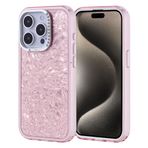 iPhone 15 Pro İle Uyumlu Kılıf Taşlı Tasarımlı Kapi Kapak 36875 Pembe