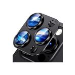 İphone 15 Pro & İphone 15 Pro Max Uyumlu Kamera Lens Koruyucu Camı Metal Çerceveli Titanyum Renkli
