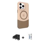 iPhone 15 Pro Kılıf Çekirdek Asil Özel Seri - Siyah Bilvis 0.18mm Plus Cam Ekran Koruyucu + Tit