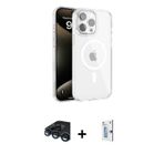 iPhone 15 Pro Kılıf Doruk Doku Özel Seri - Siyah Bilvis 0.18mm Plus Cam Ekran Koruyucu + Lacive