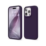 iPhone 15 Pro Max Derin Mor Silikon Kılıf Leke Tutmaz İçi Süet Silinebilir Kamera Yükseltili Kapak