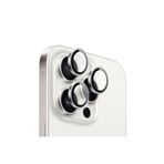 iPhone 15 Pro Max Hd Lens Koruyucu Gümüş Çerçeveli