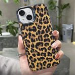 iPhone 15 Pro Max ile uyumlu kılıf 6,7 inç, leopar desenli tasarım kız estetik kılıf kapak, modaya uygun estetik TPU dayanıklı cep telefonu kılıfı (Leopard01, iPhone15 Pro Max)