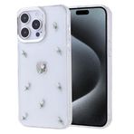 iPhone 15 Pro Max İle Uyumlu Kılıf Airbag Tasarımlı Simli Şeffaf Kutup Kapak 36384 Lale