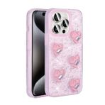 iPhone 15 Pro Max İle Uyumlu Kılıf Airbagli Simli Arka Yüzey Işıltı Silikon Kapak 31799 Pembe
