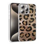 iPhone 15 Pro Max İle Uyumlu Kılıf Desenli Mep Kapak Gold Leopar