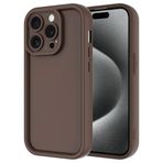 iPhone 15 Pro Max İle Uyumlu Kılıf Kamera Korumalı Ananas Kapak 31850 Kahverengi