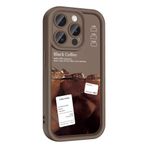 iPhone 15 Pro Max İle Uyumlu Kılıf Kamera Korumalı Baskılı Arka Yüzey Klas Kapak 32274 Koyu Kahve