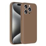iPhone 15 Pro Max İle Uyumlu Kılıf Kamera Korumalı Kartlık Hazneli Vitra Kapak 37024 Kahverengi