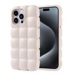 iPhone 15 Pro Max İle Uyumlu Kılıf Parlak Esnek Silikon Dom Dom Kapak 32676 Beyaz