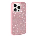 iPhone 15 Pro Max İle Uyumlu Kılıf Parlak Taşlı Tasarım Pırlanta Kapak 30660 Pembe