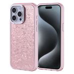 iPhone 15 Pro Max İle Uyumlu Kılıf Taşlı Tasarımlı Kapi Kapak 36876 Pembe
