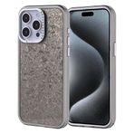 iPhone 15 Pro Max İle Uyumlu Kılıf Taşlı Tasarımlı Kapi Kapak 36876 Siyah