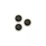 İphone 15 Pro Max Kamera Lens Koruyucu Renkli Taşlı Tasarım Kolay Takma Aparatlı (Cl-06) Titanyum
