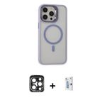 iPhone 15 Pro Max Kılıf Ahenk Klasik Özel Seri - Siyah Bilvis 0.18mm Plus Cam Ekran Koruyucu +