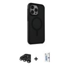 iPhone 15 Pro Max Kılıf Çekirdek Yansıma Prime - Siyah Bilvis 0.18mm Plus Cam Ekran Koruyucu +