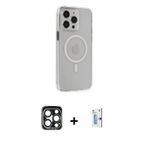 iPhone 15 Pro Max Kılıf Kıvılcım Asil Özel Seri - Siyah Bilvis 0.18mm Plus Cam Ekran Koruyucu +