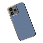iPhone 15 Pro Max Kılıf Luxury Seri Kamera Korumalı Silikon Kapak Mavi