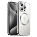 İphone 15 Pro Max Kılıf Magsafe Özellikli Metal Lazer Silikon Kapak