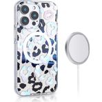 İphone 15 Pro Max Kılıf Magsafe Şarj Özellikli Desenli Leopar Jago Kapak