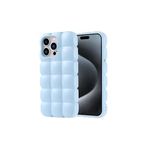 iPhone 15 Pro Max Kılıf Parlak Esnek Silikon Zore Dom Dom Kapak-Mavi