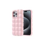 İphone 15 Pro Max Kılıf Parlak Esnek Silikon Zore Dom Dom Kapak-Pembe