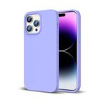 iPhone 15 Pro Max Lila Silikon Kılıf Leke Tutmaz İçi Süet Silinebilir Kamera Yükseltili Kapak