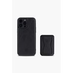 IPHONE 15 PRO MAX SİYAH STANDLI KILIF + KARTLIK