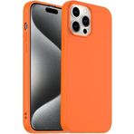 iPhone 15 Pro Max Turuncu Silikon Kılıf Leke Tutmaz İçi Süet Silinebilir Kamera Yükseltili Kapak