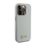 İphone 15 Pro Max Uyumlu Kılıf Guess Lisanslı Yazı Logolu Glitter Glossy Script Kapak Lila