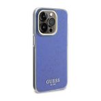 İphone 15 Pro Max Uyumlu Kılıf Guess Lisanslı Yazı Logolu Mirror Disco Kapak Mor