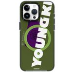 iPhone 15 Pro Max Uyumlu Kılıf Magsafe Şarj Özellikli Youngkit Binfen Serisi Yazı Temalı Kapak Yeşil