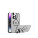 İphone 15 Pro Metal Bracket Gri Magsafe Mat Plastik Kılıf