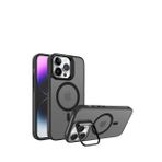 İphone 15 Pro Metal Bracket Siyah Magsafe Mat Plastik Kılıf