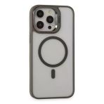 İphone 15 Pro Uyumlu Kılıf Ve Lens Magsafe Standlı Kamera Camlı Kapak