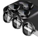 iPhone 15 Pro/iPhone 15 Pro Max Raze Metal Kamera Lens Koruyucu Siyah