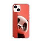 iPhone 15 Uyumlu Şeffaf Kılıf 4 Peluş Panda Tasarımlı