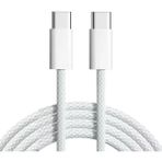 iPhone 15/16 ve Android İçin Type C-C, 60Watt PD, ÖRGÜLÜ, Hızlı Şarj Kablosu (100 CM)