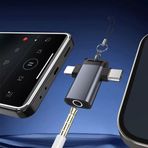 iPhone 16 15 Kulaklık Adaptörü, [MFi Sertifikalı] 2'si 1 Arada Yıldırım/USB Tip C - 3,5 mm Kulaklık Jak Adaptörü, iPhone Aux Adaptör Dönüştürücü Dongle Ses Adaptörü iPhone 15 14 13 12 11 XS XR X 8