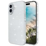 iPhone 16 İle Uyumlu Kılıf Parlayan Simli Şeffaf Redos Kapak 33309 Şeffaf