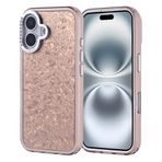 iPhone 16 İle Uyumlu Kılıf Taşlı Tasarımlı Kapi Kapak 36877 Gold