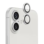 iPhone 16 / iPhone 16 Plus Raze Metal Kamera Lens Koruyucu Beyaz