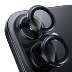 iPhone 16 / iPhone 16 Plus Raze Metal Kamera Lens Koruyucu Siyah
