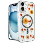İphone 16 Kılıf Daisy Simli Magsafe Kapak - Siyah