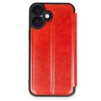 İphone 16 Kılıf Flip Cover - Kırmızı