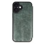 İphone 16 Kılıf Flip Cover - Koyu Yeşil
