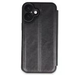 İphone 16 Kılıf Flip Cover - Siyah
