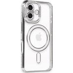 İphone 16 Kılıf Joke Simli Magneticsafe Kılıf - Gri